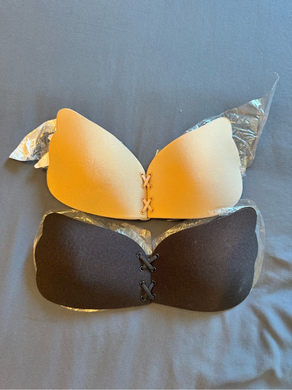 Strapless Adhesive Push-Up Bra - Nude & Black (2-Pack)